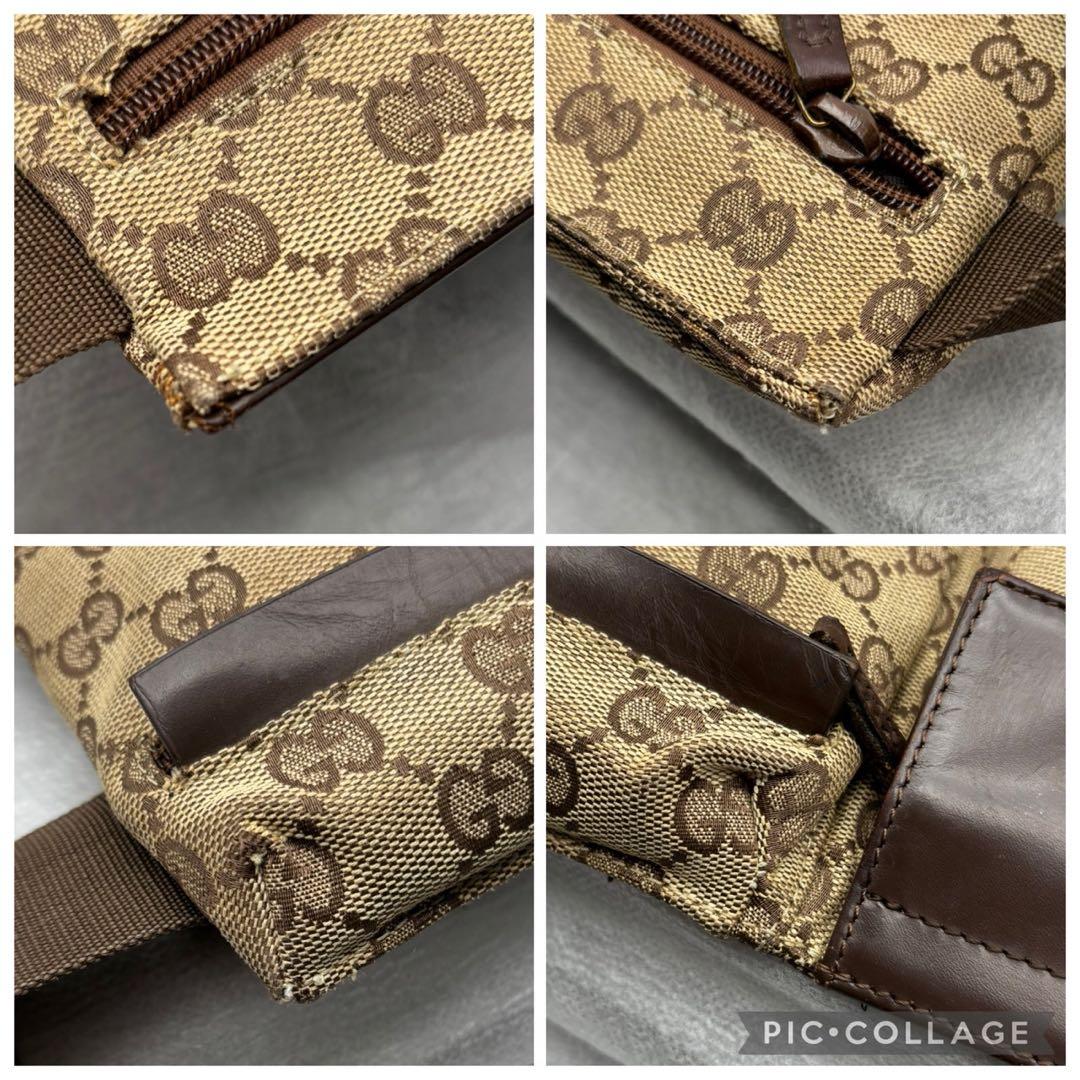 GUCCI グッチ　GGキャンバス　ボディバッグ　ウエストバッグ　28566