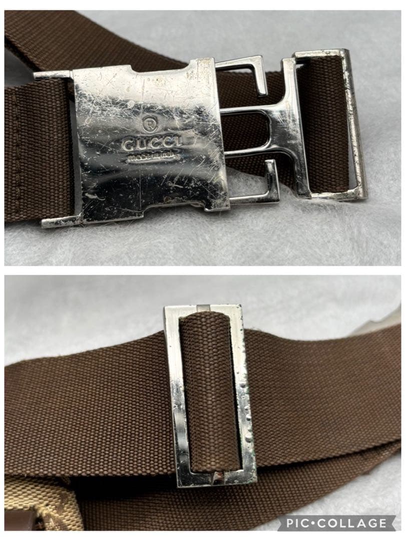 GUCCI グッチ　GGキャンバス　ボディバッグ　ウエストバッグ　28566