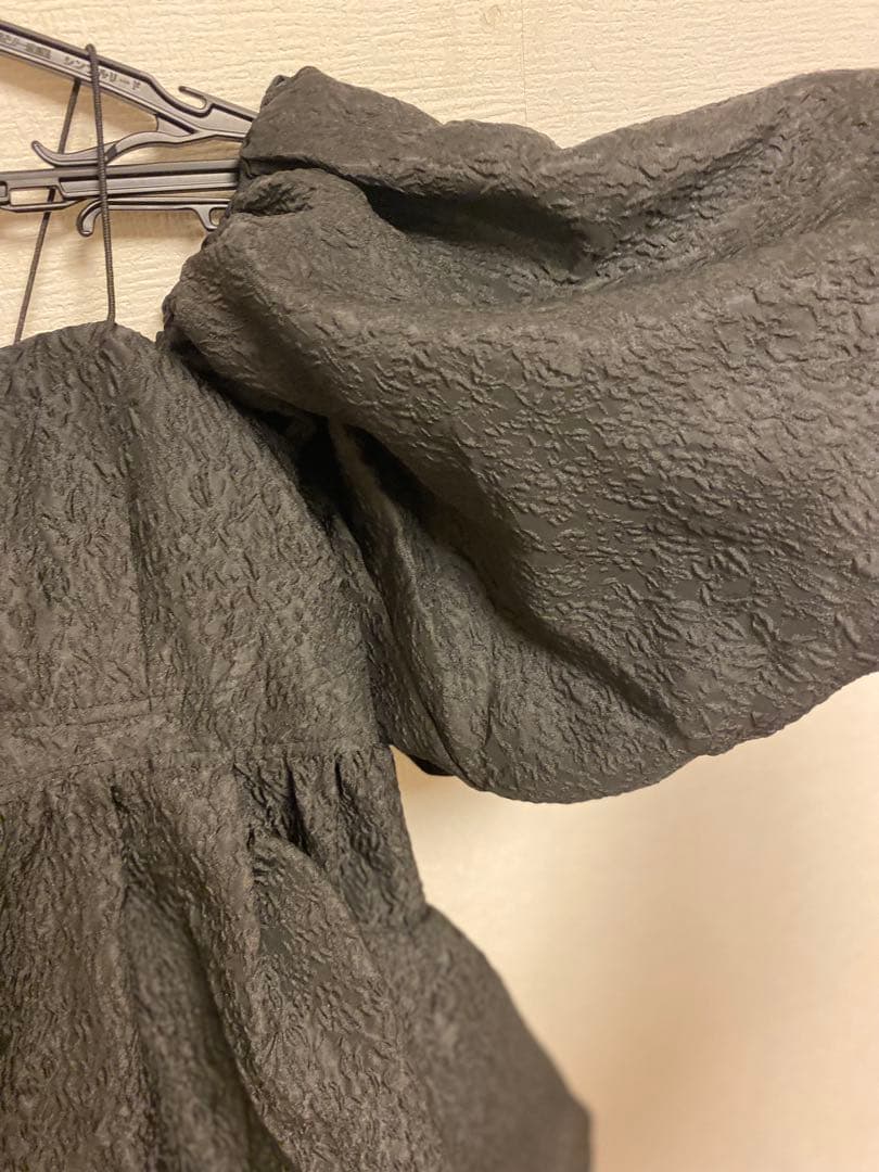 リリーブラウン3wayシアージャガードペプラムブラウス black黒