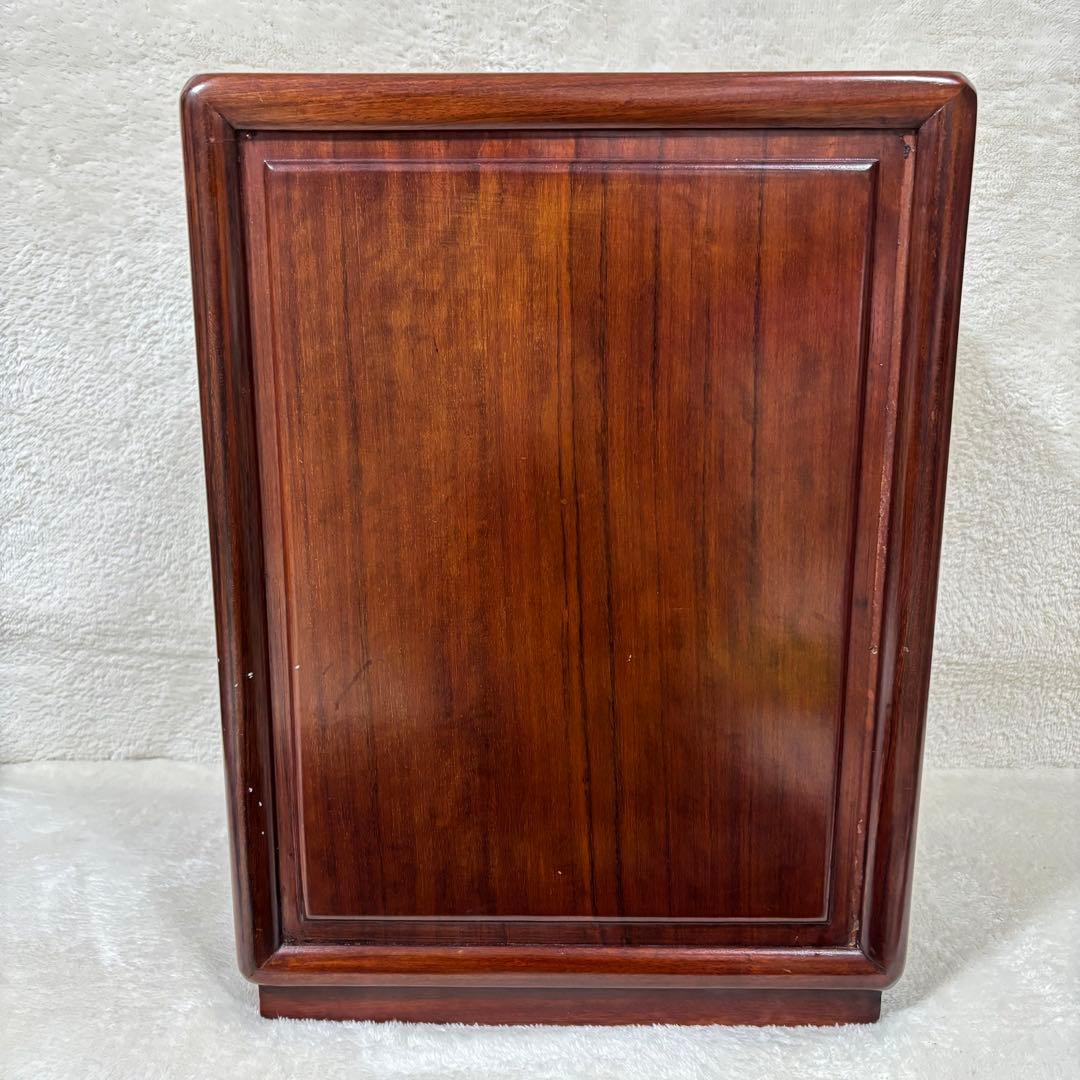 【希少品】螺鈿 家具 唐木 花梨 螺鈿細工 葡萄柄 小引出し5段 レトロ