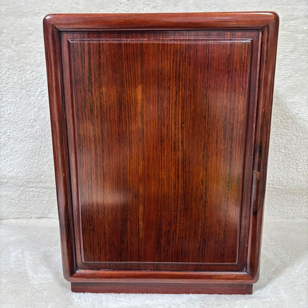 【希少品】螺鈿 家具 唐木 花梨 螺鈿細工 葡萄柄 小引出し5段 レトロ