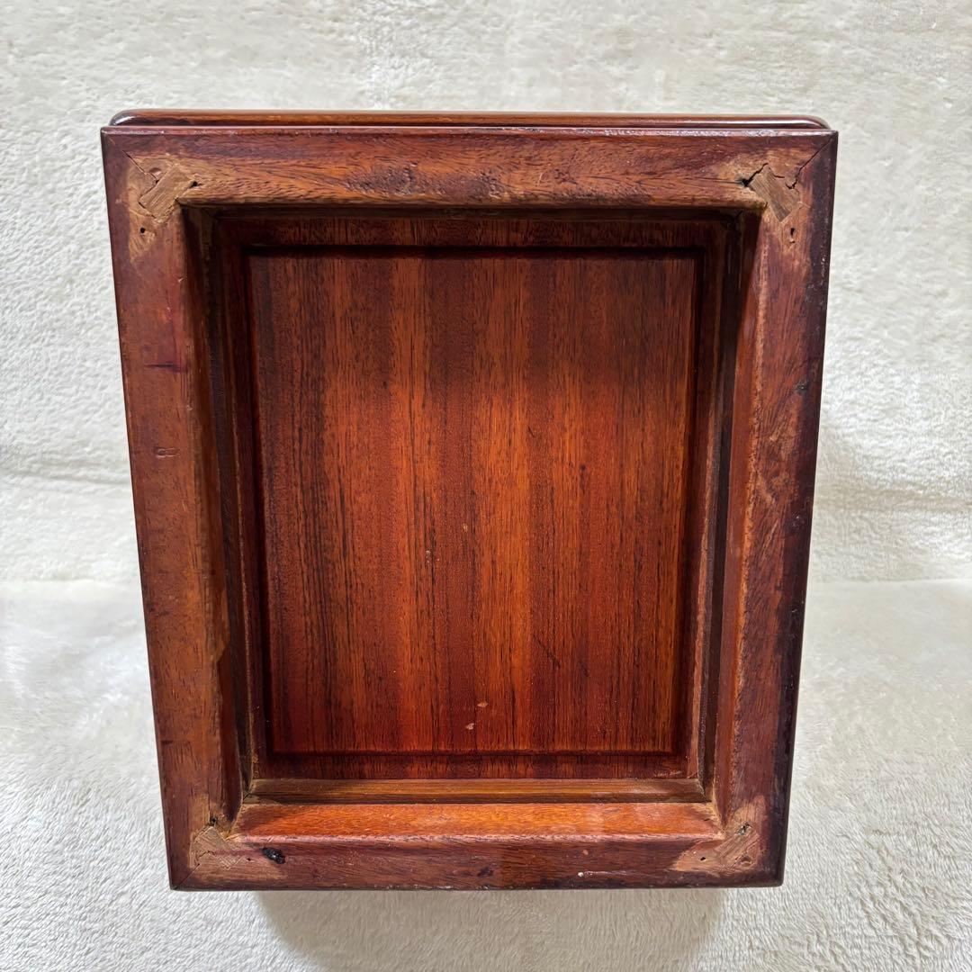 【希少品】螺鈿 家具 唐木 花梨 螺鈿細工 葡萄柄 小引出し5段 レトロ