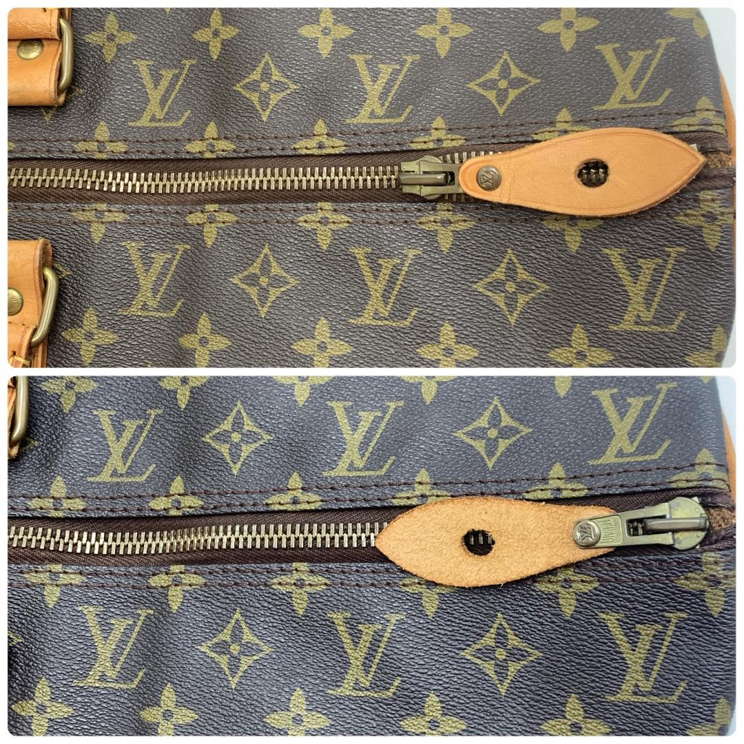 美品 ルイヴィトン モノグラム ボストンバッグ キーポル60 レザー ブラウン