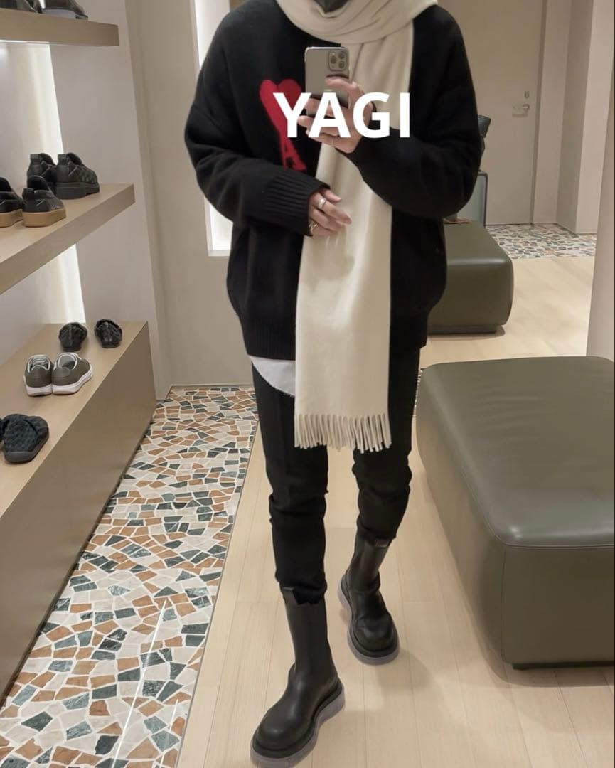 acne studiosフリンジウールスカーフ　オーバーサイズ