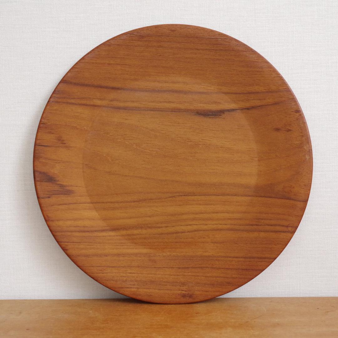 27.5cm デンマーク製 チーク 木製 トレイ プレート チークプライウッド