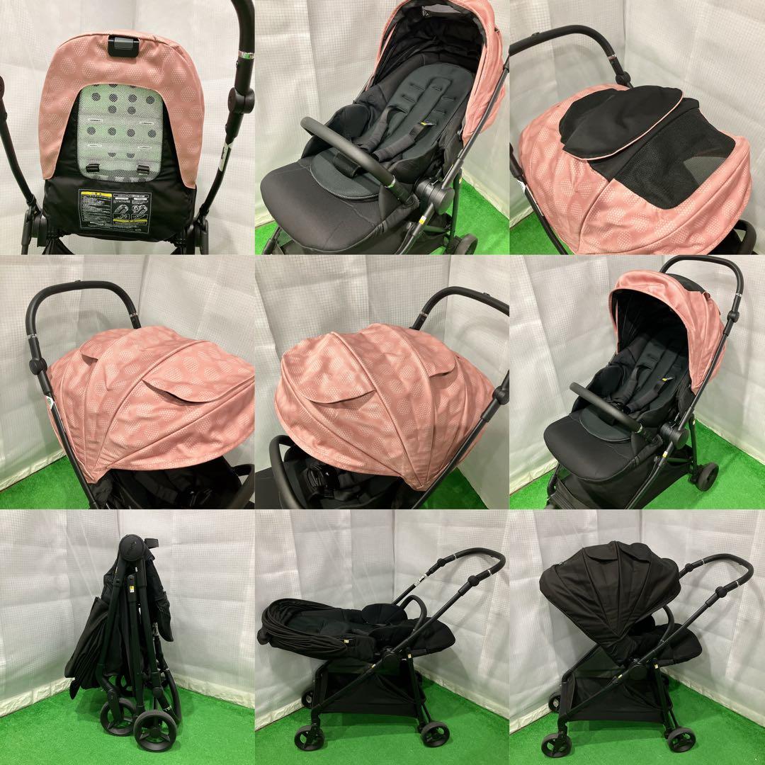 美品 LUCE ルーチェ プレミアム ピンク 限定色 ベビーカー ブラック