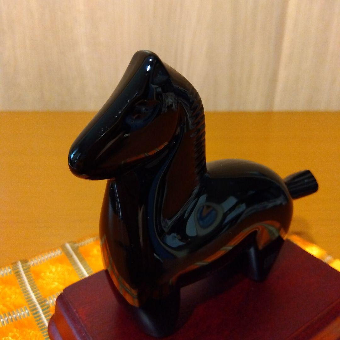 【美品】Baccarat　バカラ 干支 馬 来年の干支 ブラッククリスタル