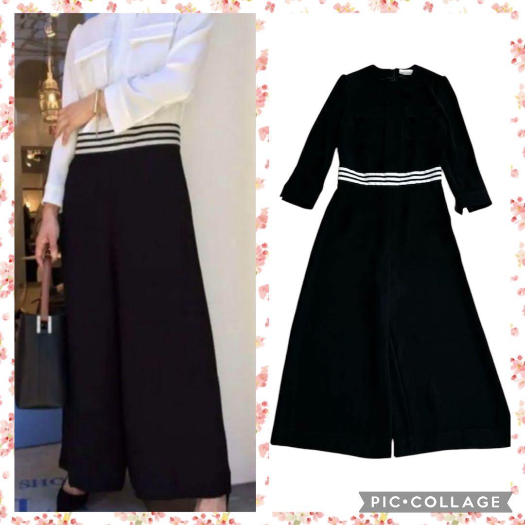 ボーダーズアットバルコニー ジャンプスーツ オールインワン ブラック 黒