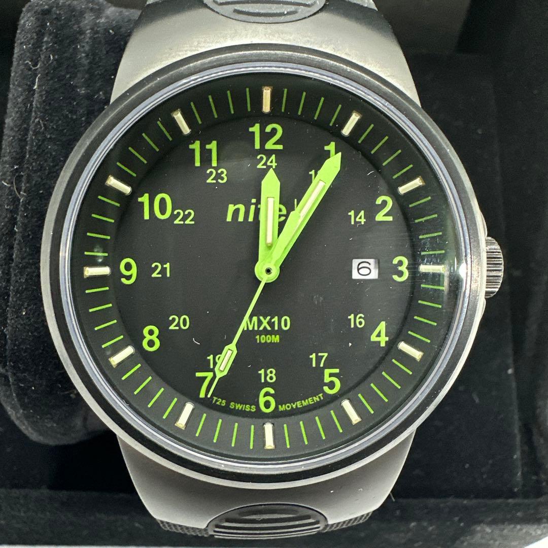 【HMW38】nite ナイト　MX10　ラバーベルト　腕 時計 長期保管品
