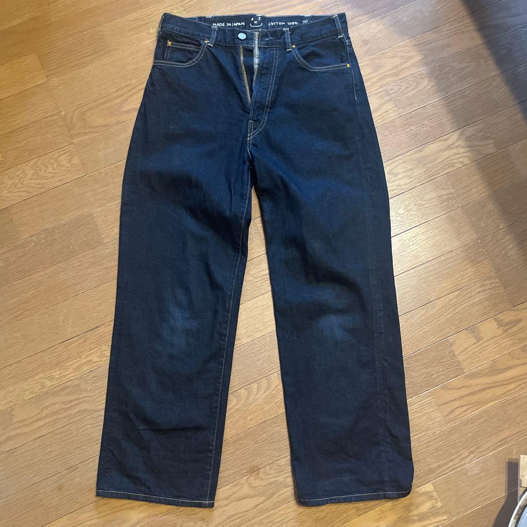 45r ライ麦デニムのシャルロット5 影色納戸　濃