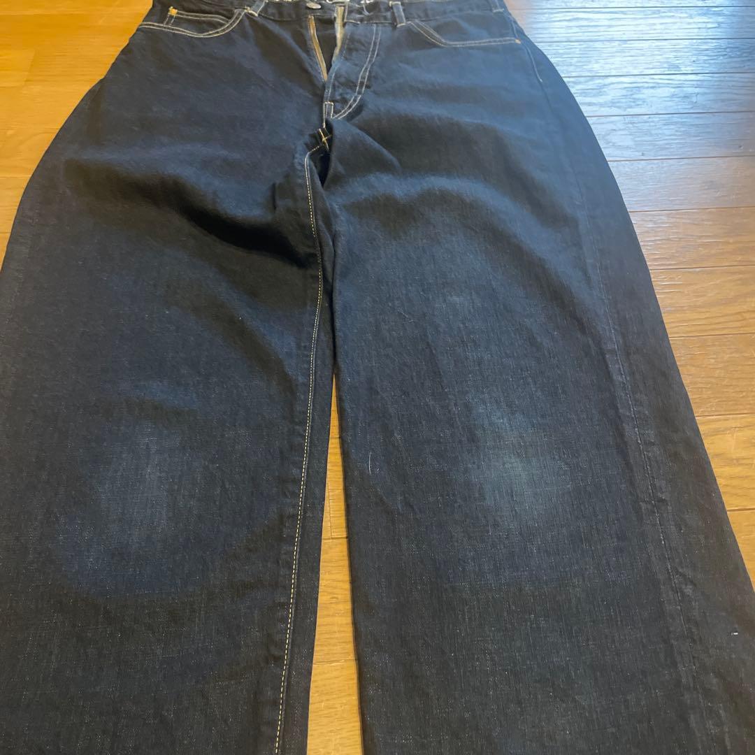 45r ライ麦デニムのシャルロット5 影色納戸　濃