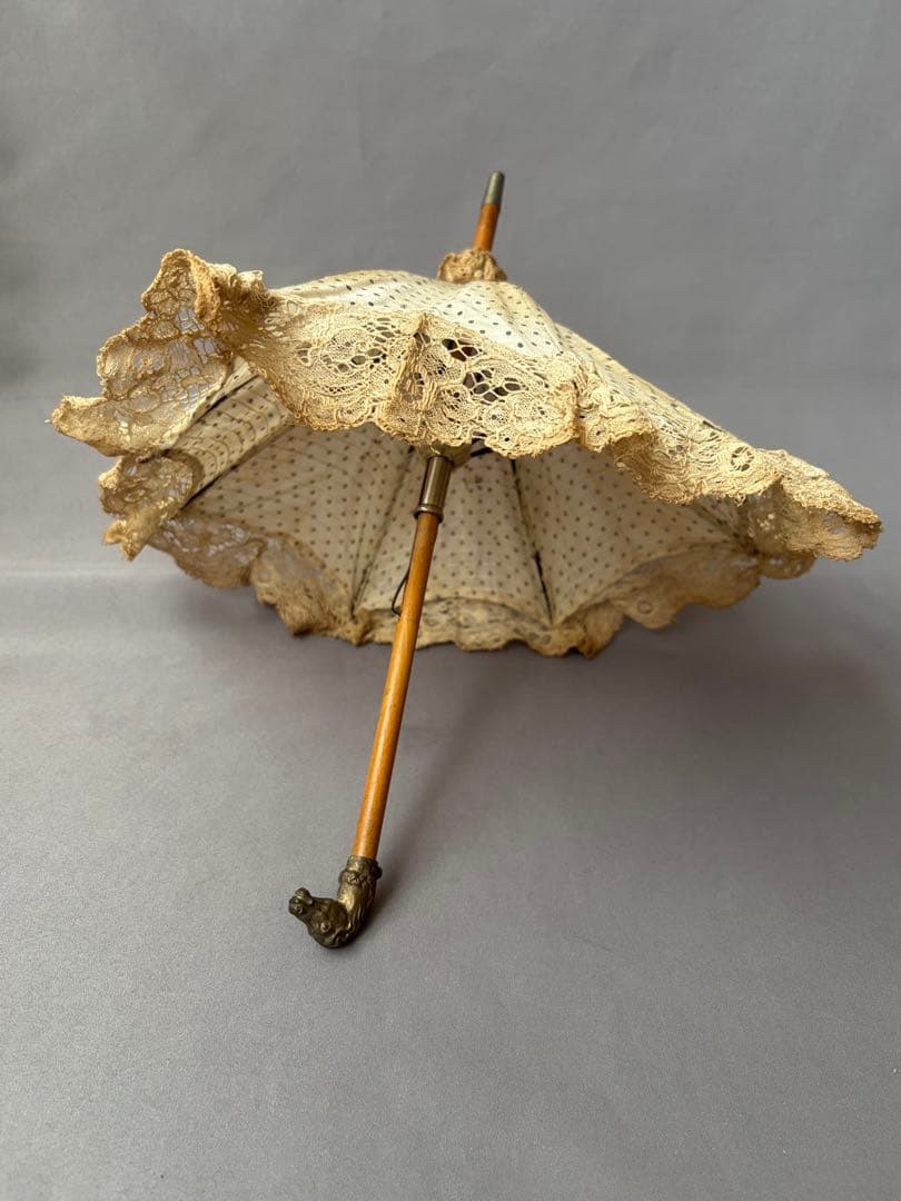 アンティーク ドールパラソル ビスクドール 傘 ジュモー