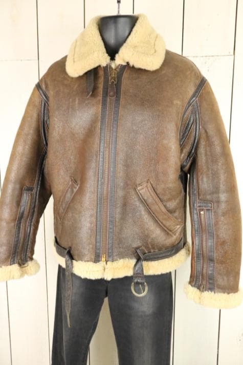 S*要様 【美品】☆Schott：RAFタイプ　シープスキン　フライトジャケット