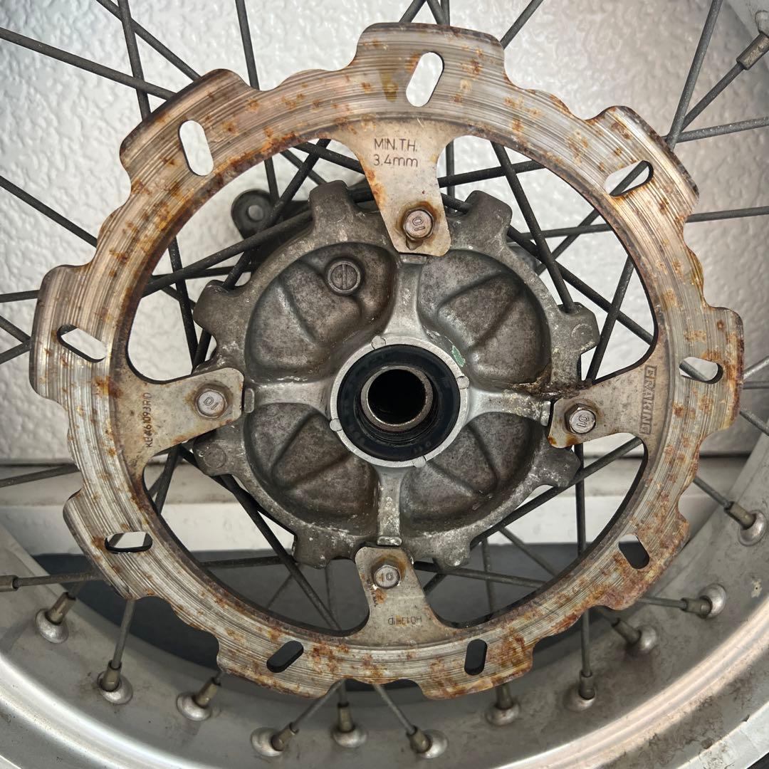 XR650R エクセルホイール 前後セット ブレーキキャリパーブラケット付き