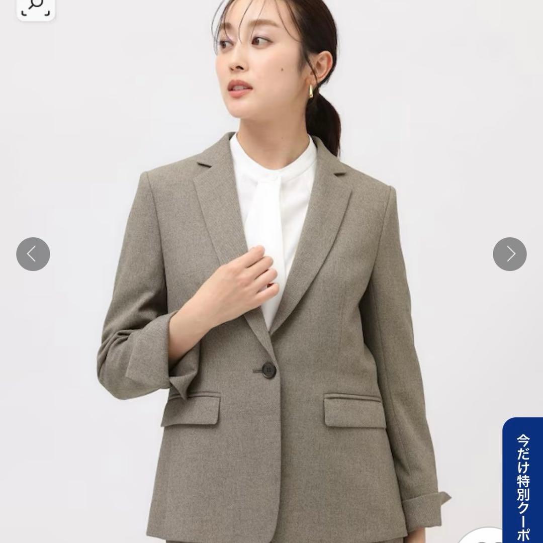 未使用 アンタイトル ウーステッドカルゼ テーラードジャケット セットアップ