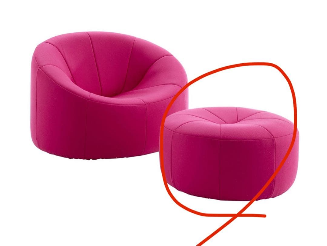 ligne roset グレーオットマン