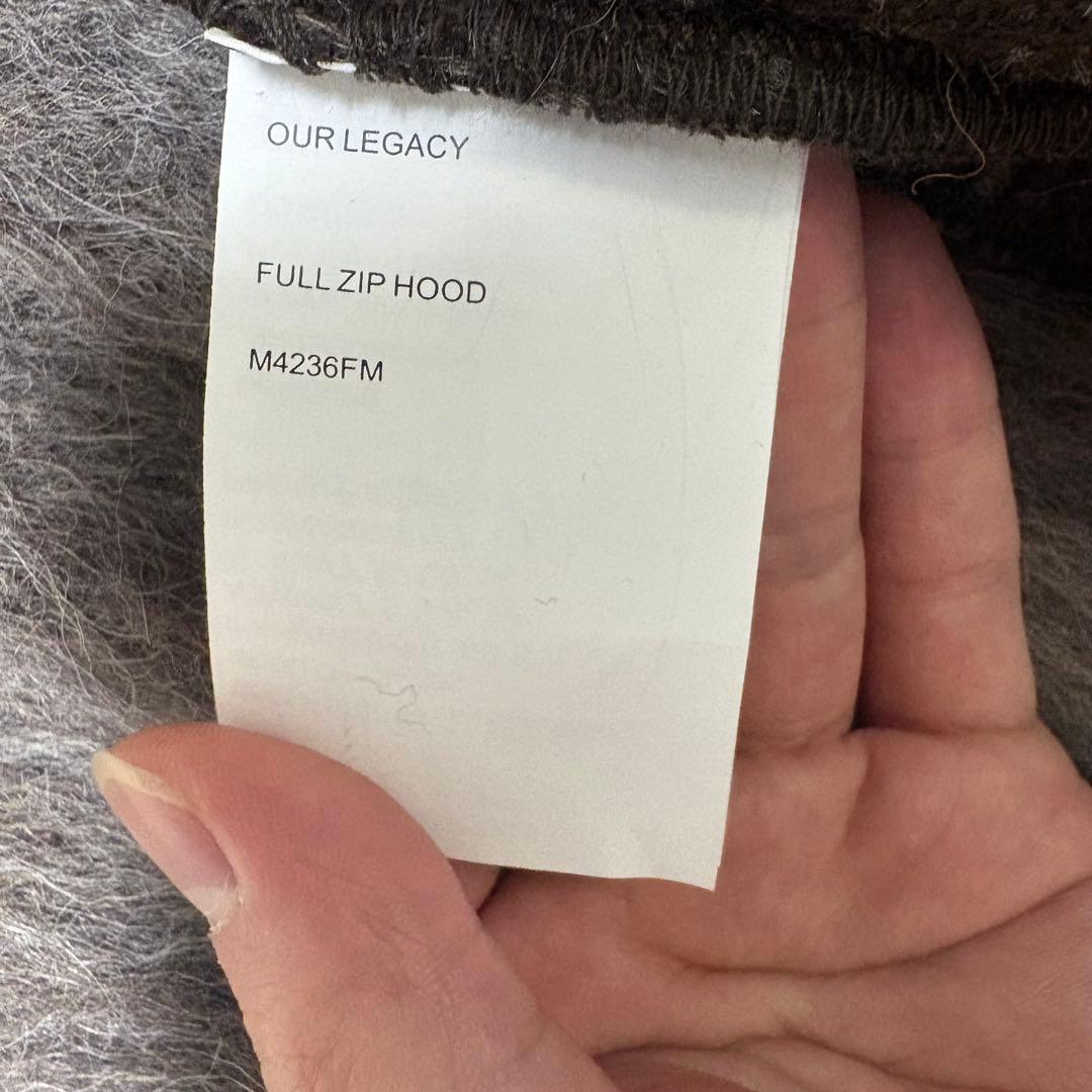 トップス OUR LEGACY FULL ZIP HOOD 46 GREY