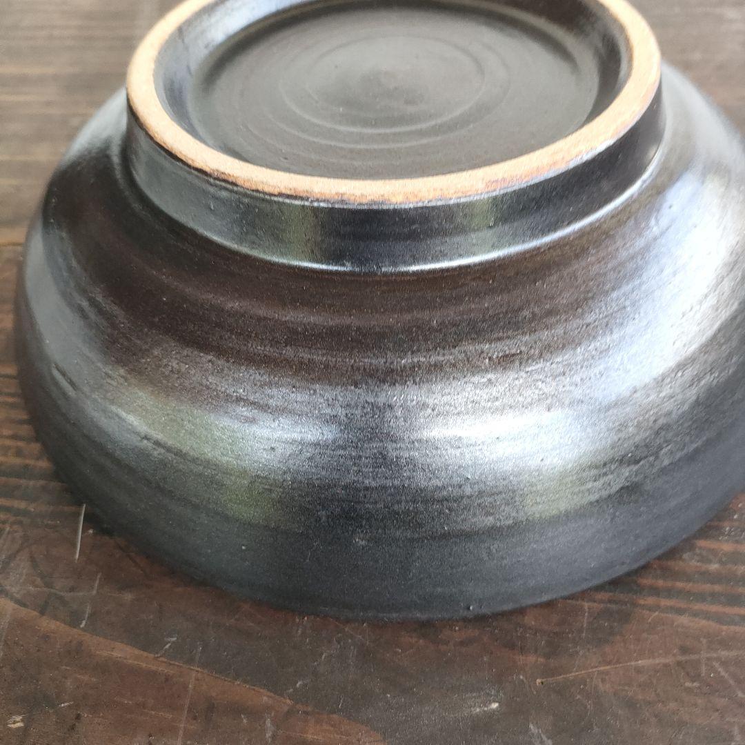 【希少】工房十鶴 24cm 8寸鉢 高さ8cm 重さ1kg 柄溝耕介やちむん沖縄