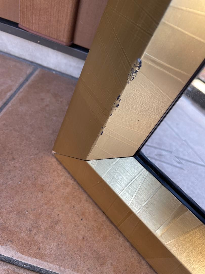 イタリア製 おしゃれ ミラー 壁掛け鏡 ウォールミラー　壁掛け　高級　ゴールド