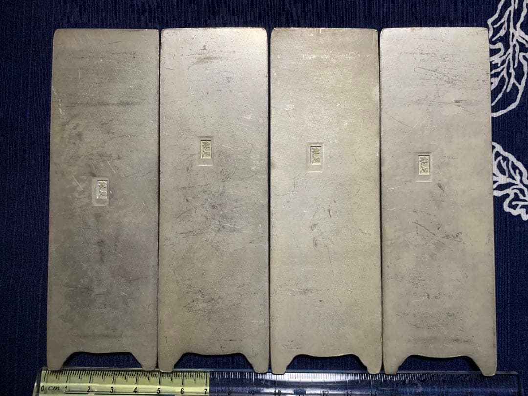 中国美術 時代物 文鎮 刻印あり 古玩 浮き彫り 厚重 文房 細工 四大美人