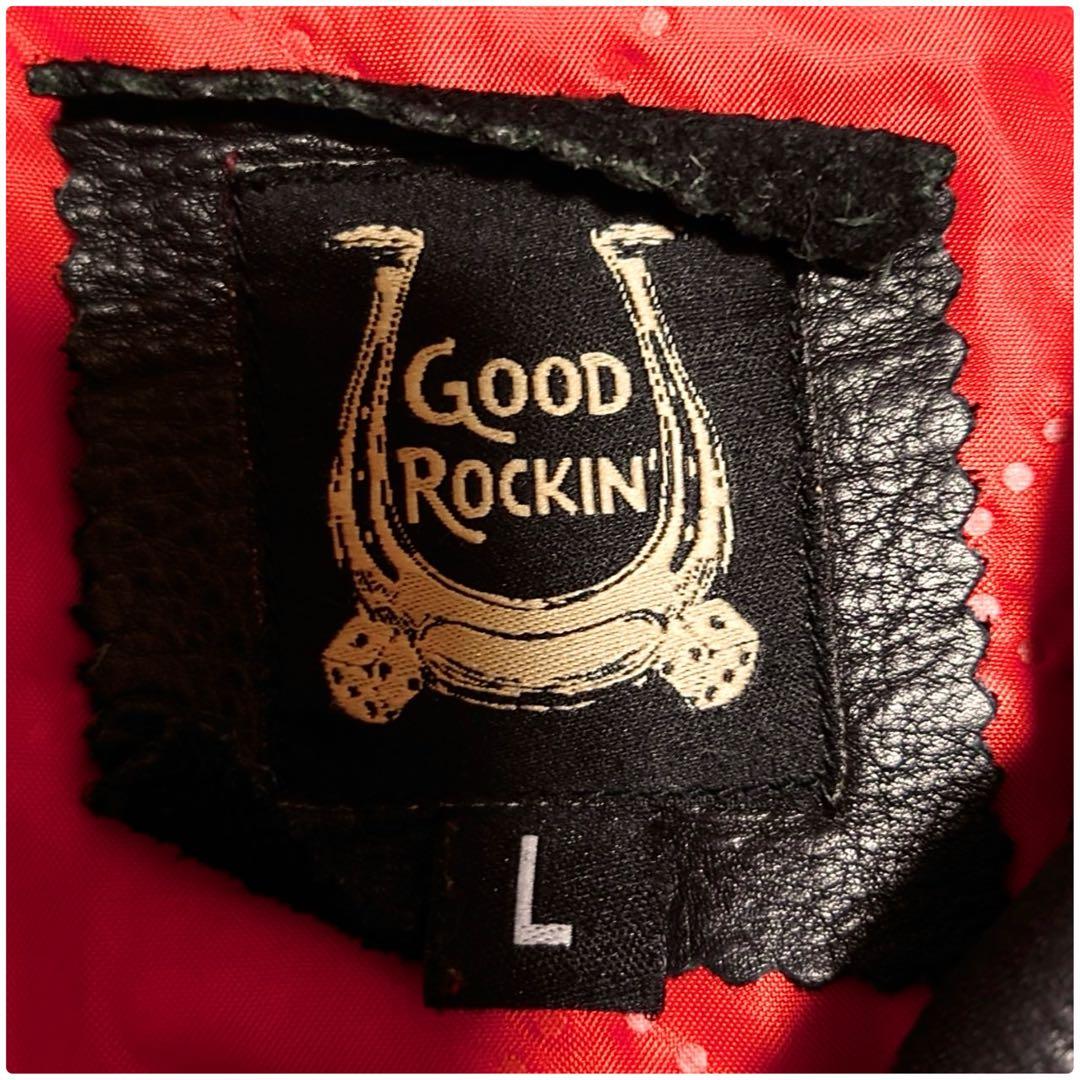 【本日17時迄限定超特価】 グッドロッキン ダイヤカットカウレザージャケット L