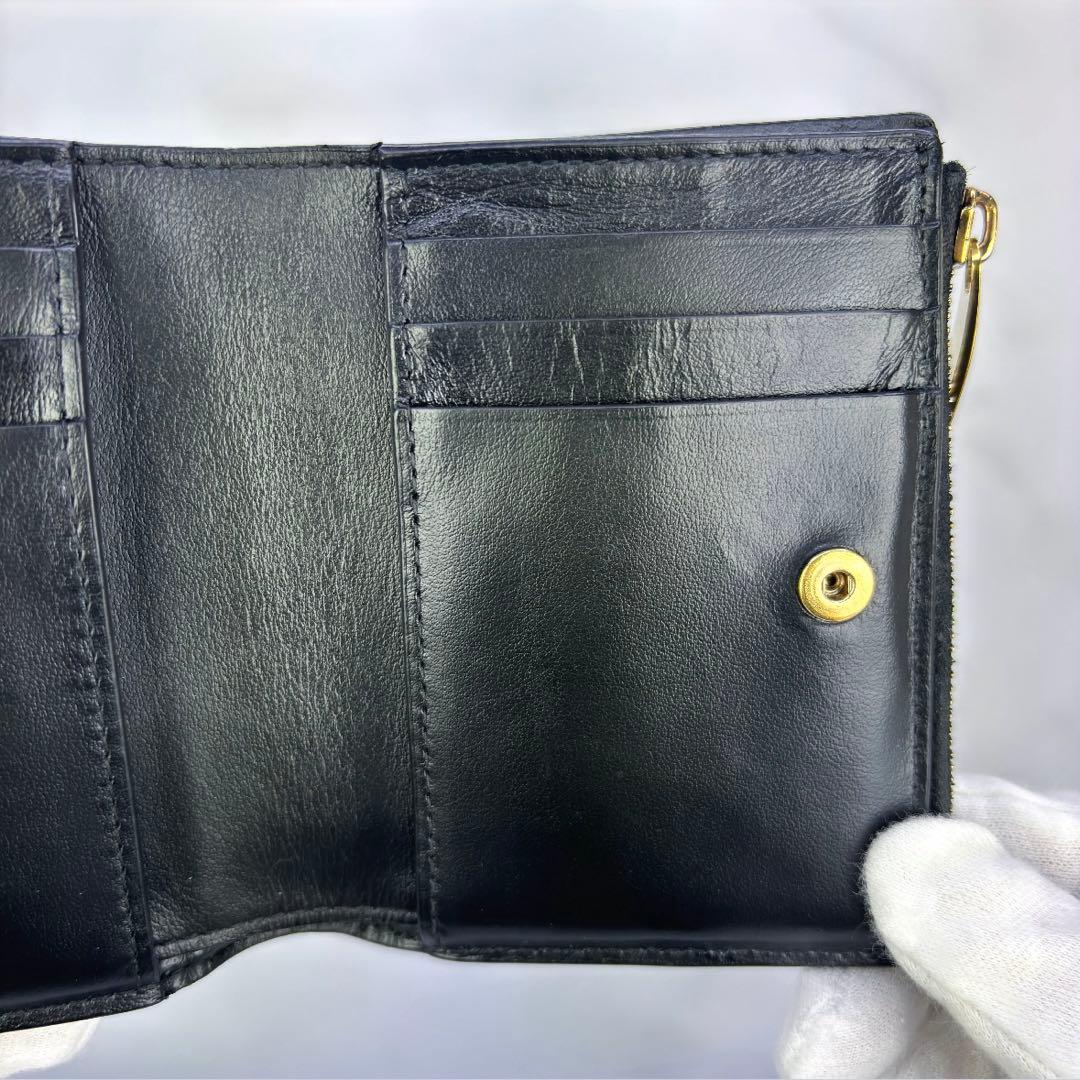 【極美品✨】BOTTEGA VENETA　コンパクト財布　2つ折り　カセット