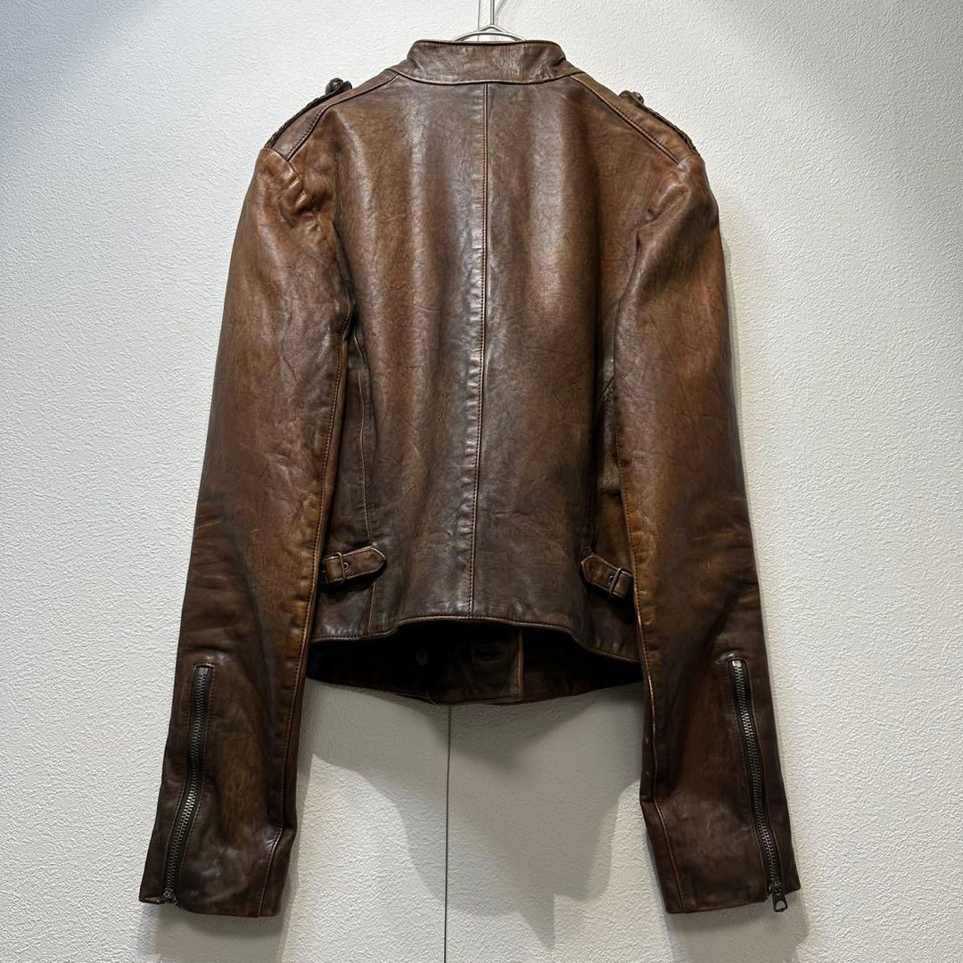 希少 RRL 上質 くるみ アビエーターレザー ダブルライダースジャケット 1