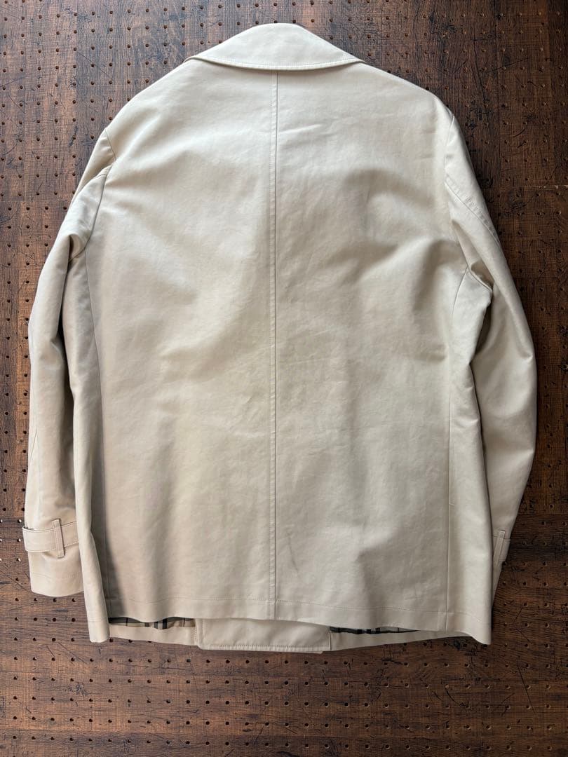 バーバリーロンドン トレンチコート ハーフコート バーバリーチェック ベージュM