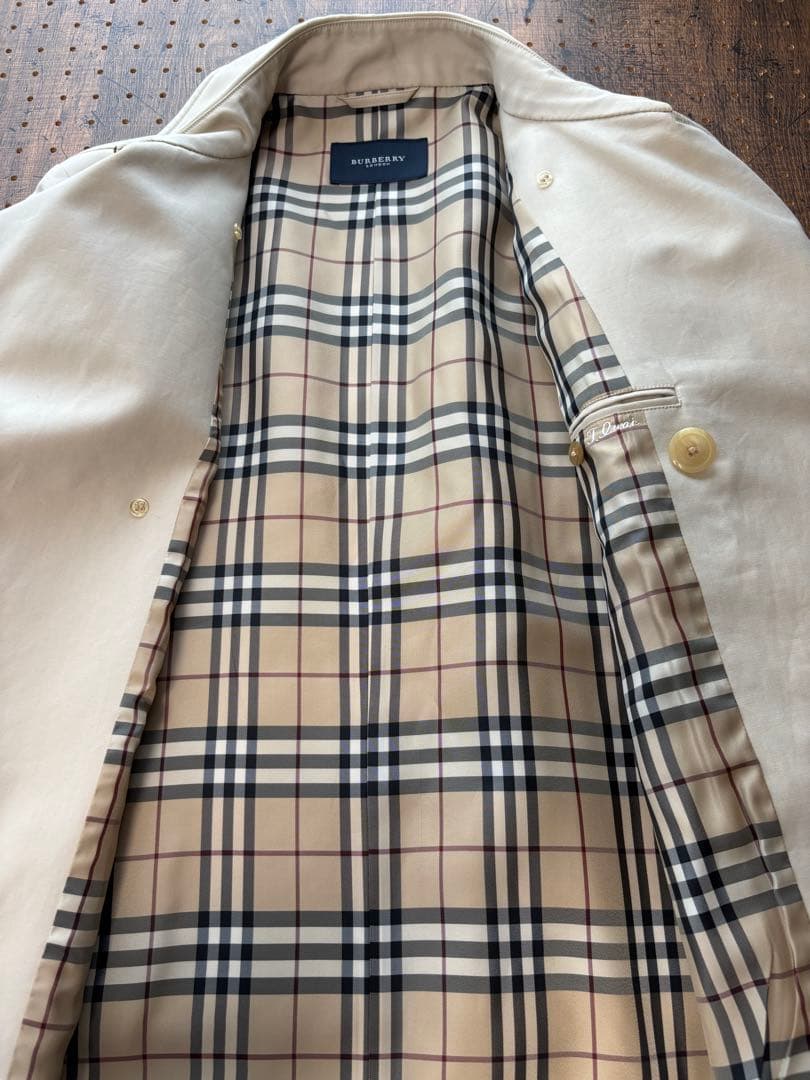 バーバリーロンドン トレンチコート ハーフコート バーバリーチェック ベージュM