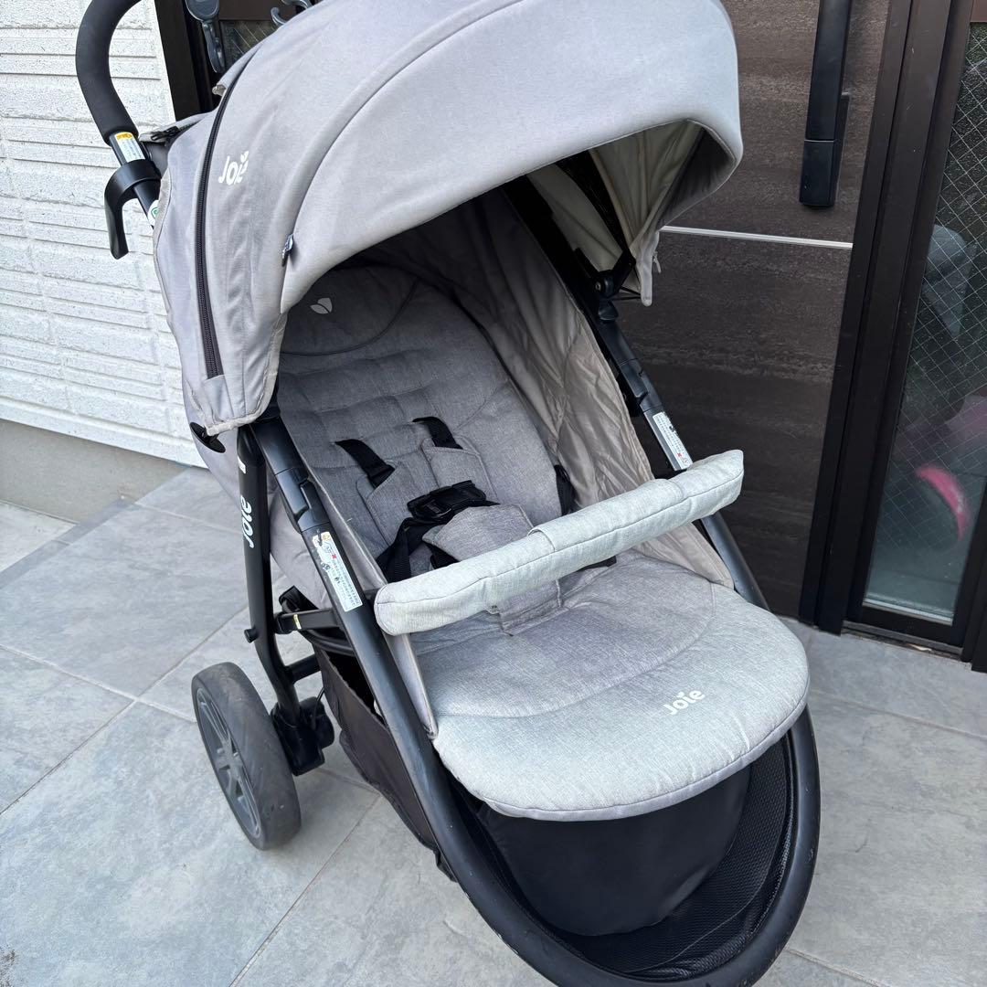 【8/31まで値下げ】Joie ベビーカー・チャイルドシートセット グレー