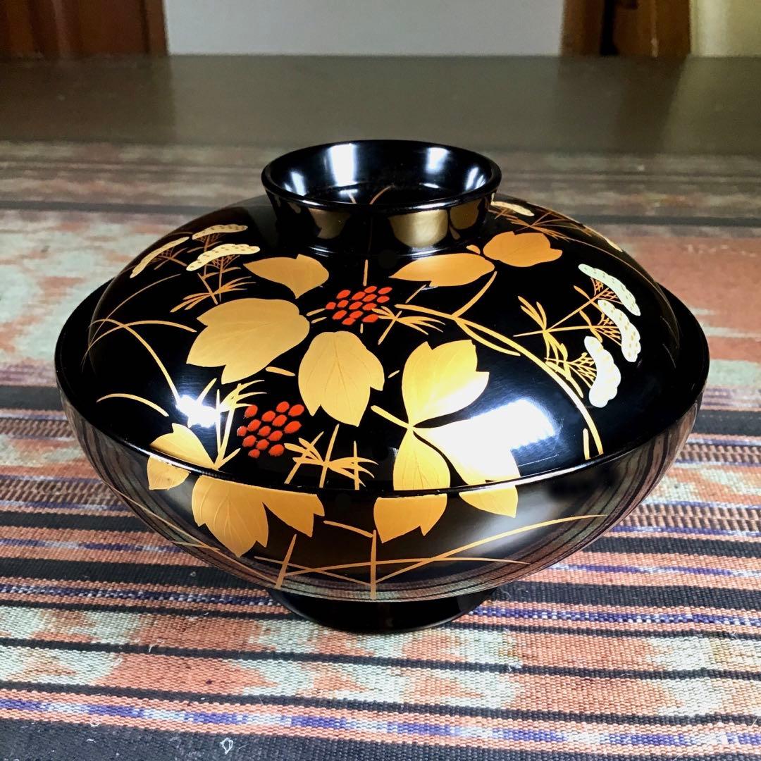 『スタうー特価』　輪島塗　蓋付お椀　5客　大きめ