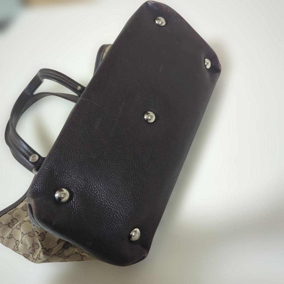 GUCCI グッチ GGキャンバス シェリーライン トートバッグ