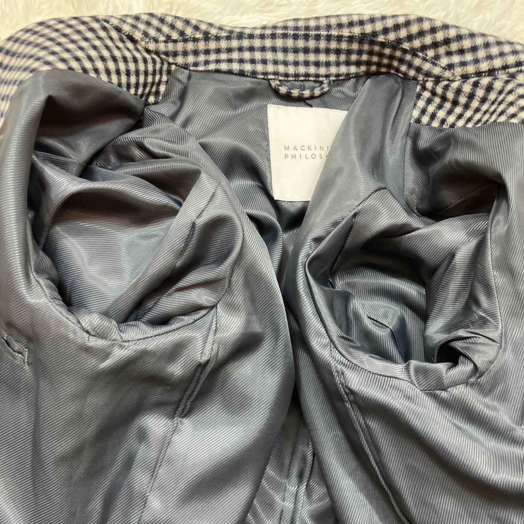 極美品 マッキントッシュフィロソフィー ステンカラーコート スーパー120 M