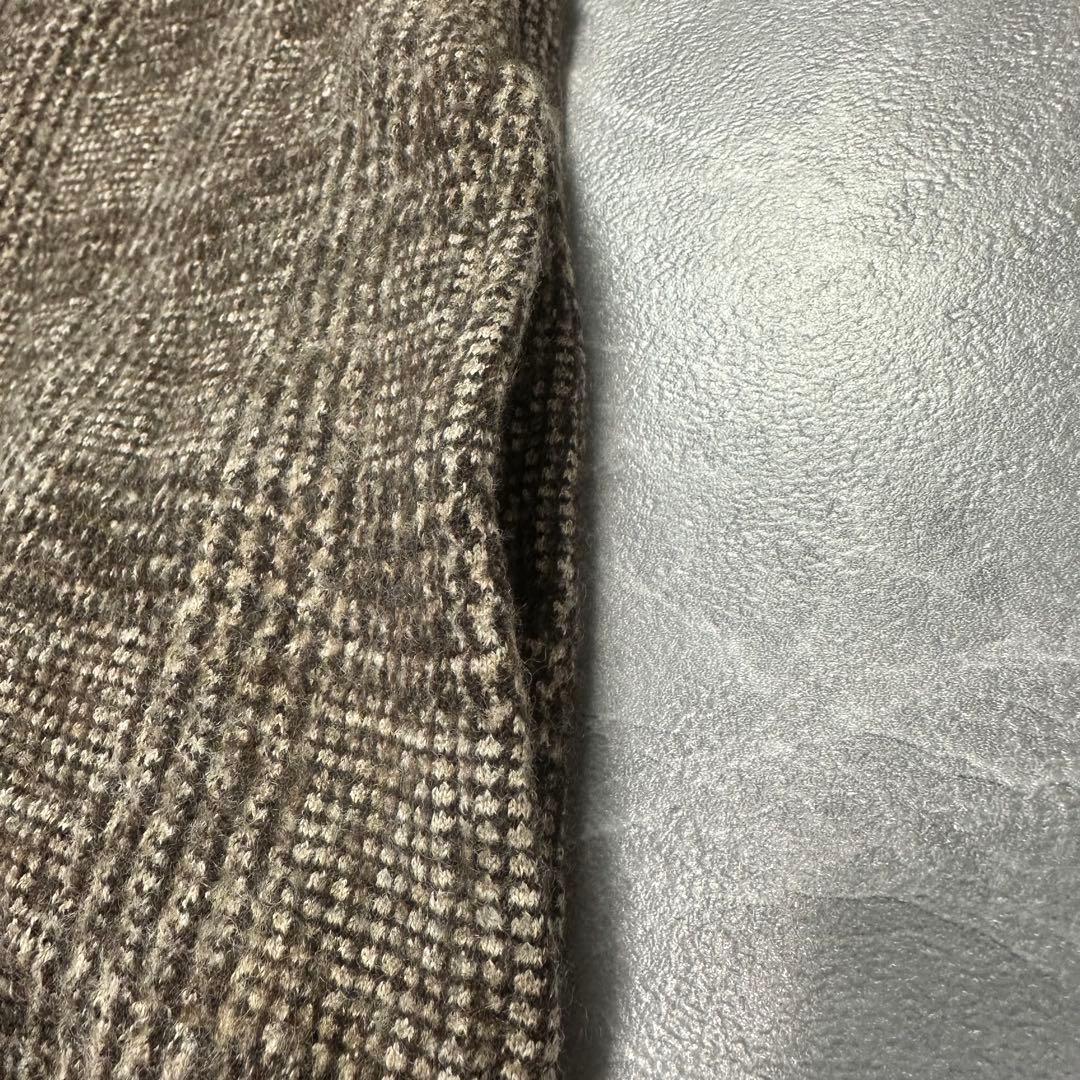 【美品】45R ジャージフラノ　ワンピース　現行　ウール　チェック　厚地