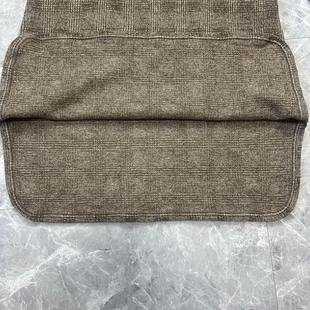 【美品】45R ジャージフラノ　ワンピース　現行　ウール　チェック　厚地