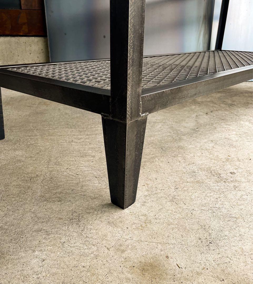 ［幅125㎝］アイアンラック［鉄網］食器棚　洋服棚　植物棚　アイアン家具