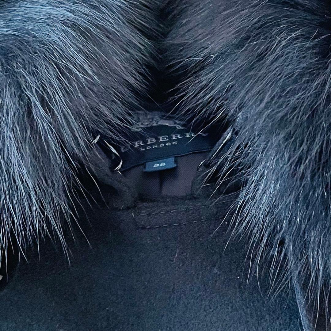 【極美品】Burberry　バーバリー　フォックスファーコート　ブラック38