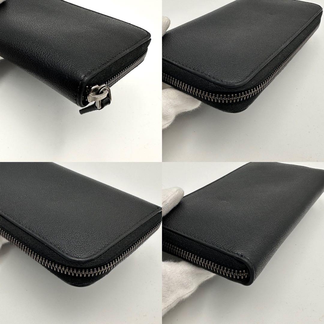 極美品/RFID搭載✨ ブルガリ マン サークル金具 長財布 ラウンドファスナー