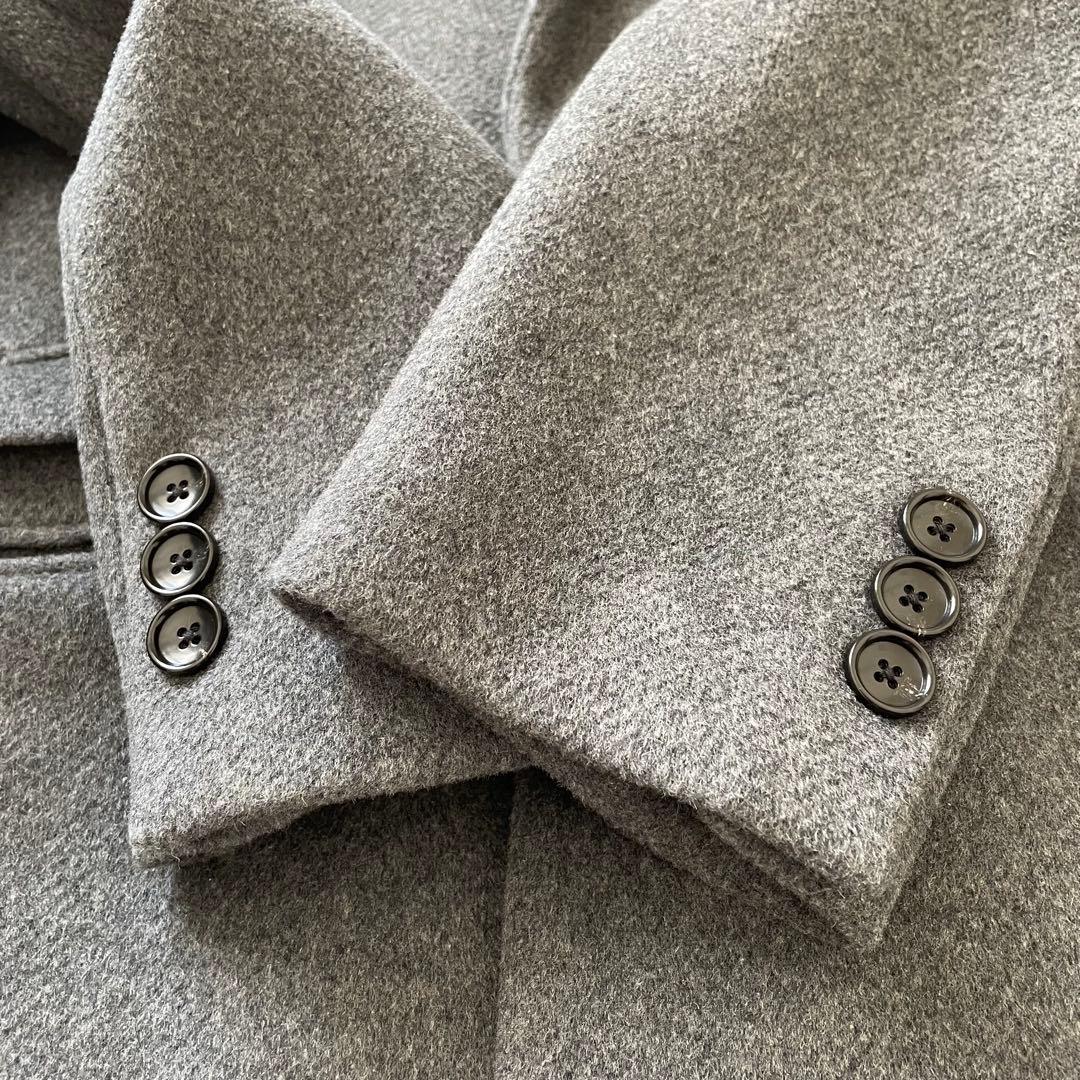 【新品同様】BEAMS タスマニアウール チェスターコート グレー Mサイズ