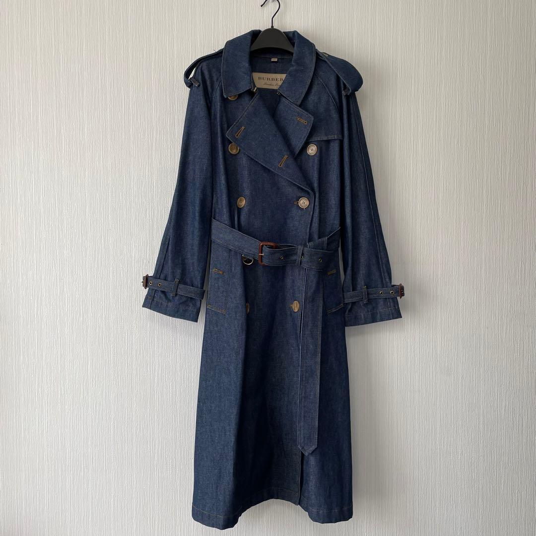 【タグ有】英国製 BURBERRY デニムトレンチコート