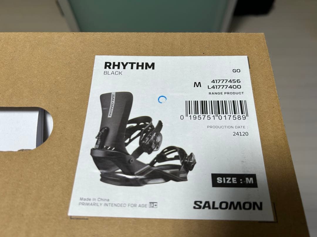 SALOMON RHYTHM ビンディング ブラック Mサイズ