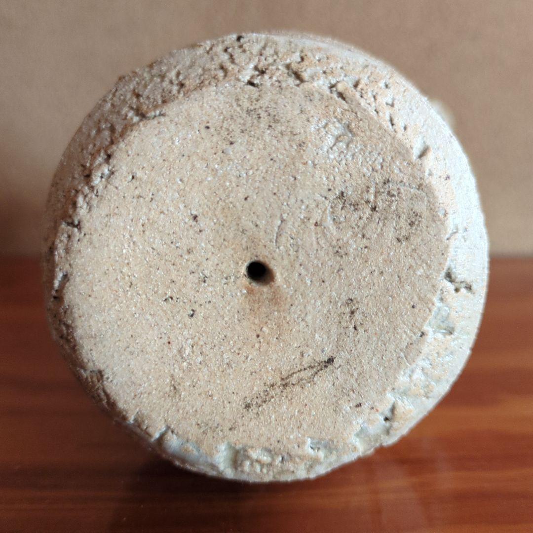 陶器製 人形型 笑顔が特徴　置物　織部焼　織部