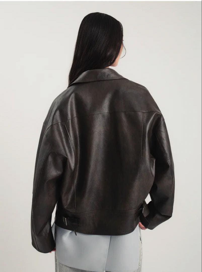 スタニングルアー　今期新作Ｒフェイクレザーライダースブルゾン　完売サイズ2 新品