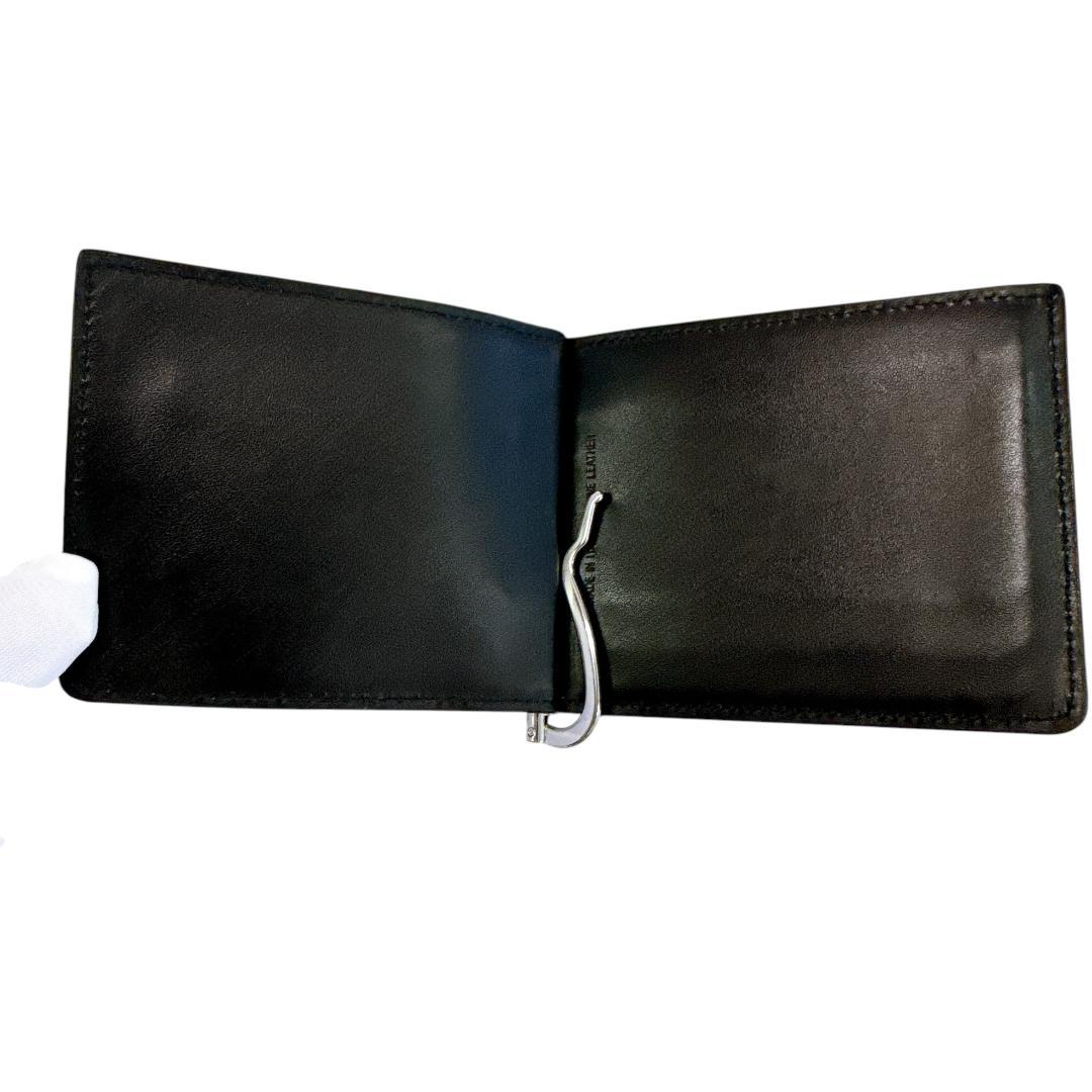 美品　マルジェラ　マネークリップ　4ステッチ　カードケース　ブラック　レザー