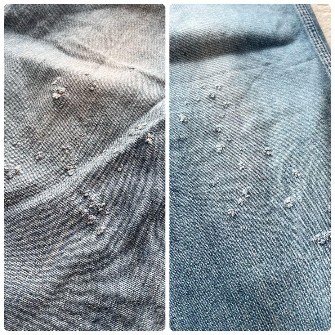 チマラ　オーバーオール　デニム　サロペット　インディゴ　ダメージ