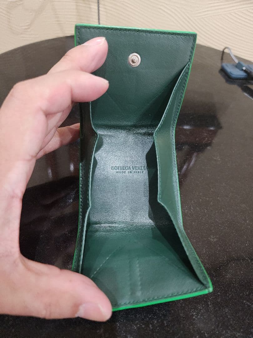 ボッテガ　パース　グリーン　ケース　小銭入れ　BOTTEGA