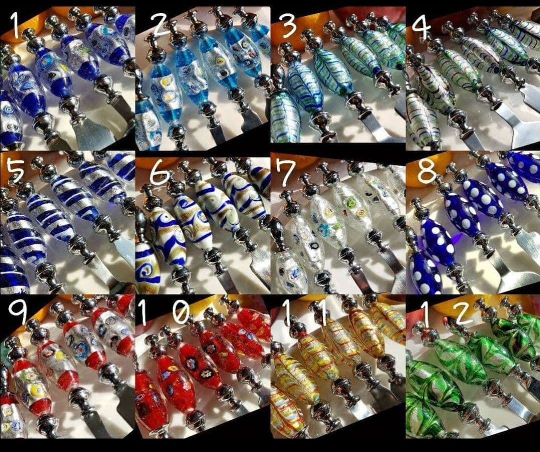 １１本セット　新品　クリスマス　キラキラ　ぷっくり イタリアベネチアンガラス調