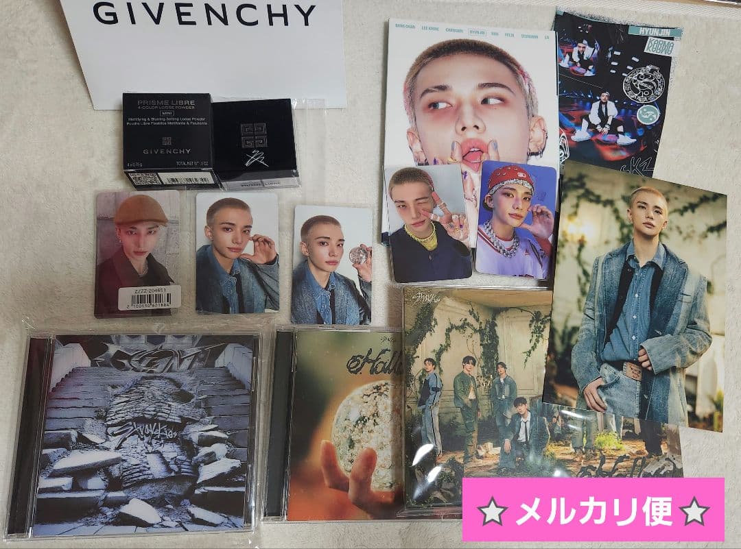 Straykids ヒョンジン12点 GIVENCHYサイン刻印入りミニパウダー