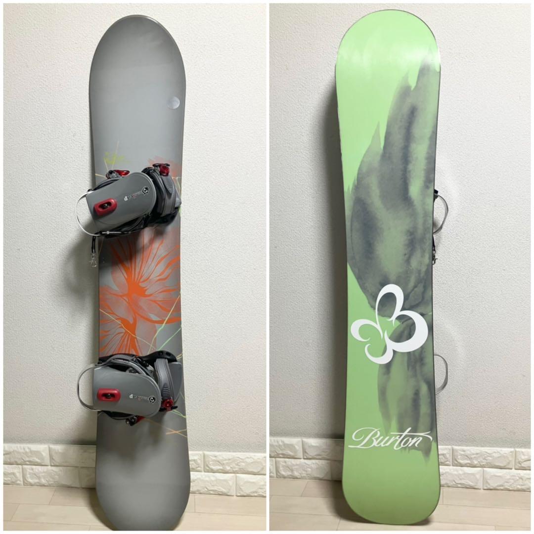 バック付/BURTON Featherバートンスノーボードセット147/バインM