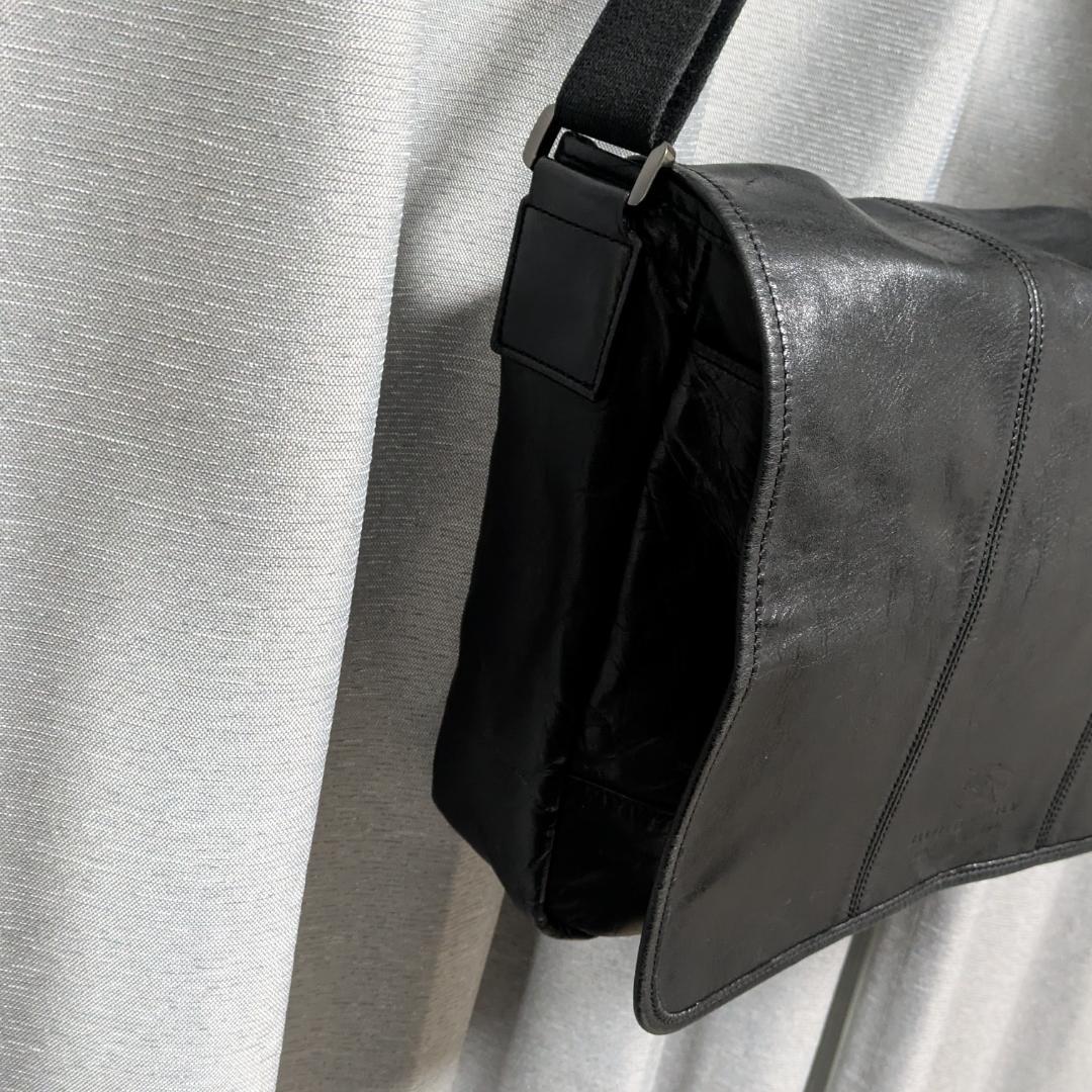 【価格変更済】ブラックレザーバッグ BURBERRY BLACK LABEL
